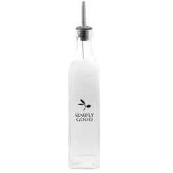 Aceitera Vinagrera de Cristal 500 ml con Dosificador para Cocina y mesa