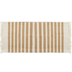 Alfombra de Algodón Beige 80 × 150 cm