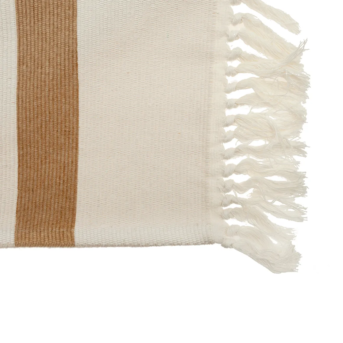 Alfombra de Algodón Beige 80 × 150 cm