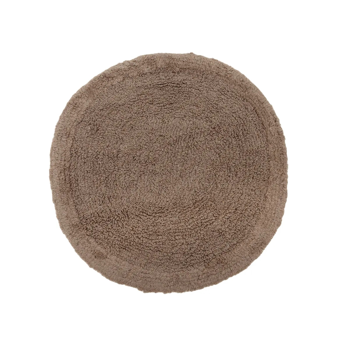 Alfombra de Baño Redonda Taupe 50 x 50 cm