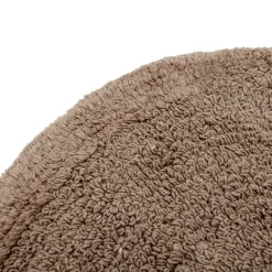 Alfombra de Baño Redonda Taupe 50 x 50 cm