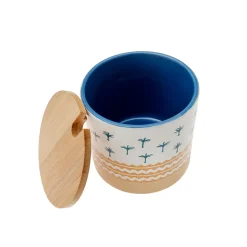 Azucarero bambu azul.