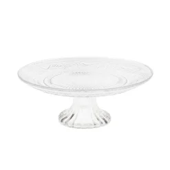Bandeja con pie cristal relieve