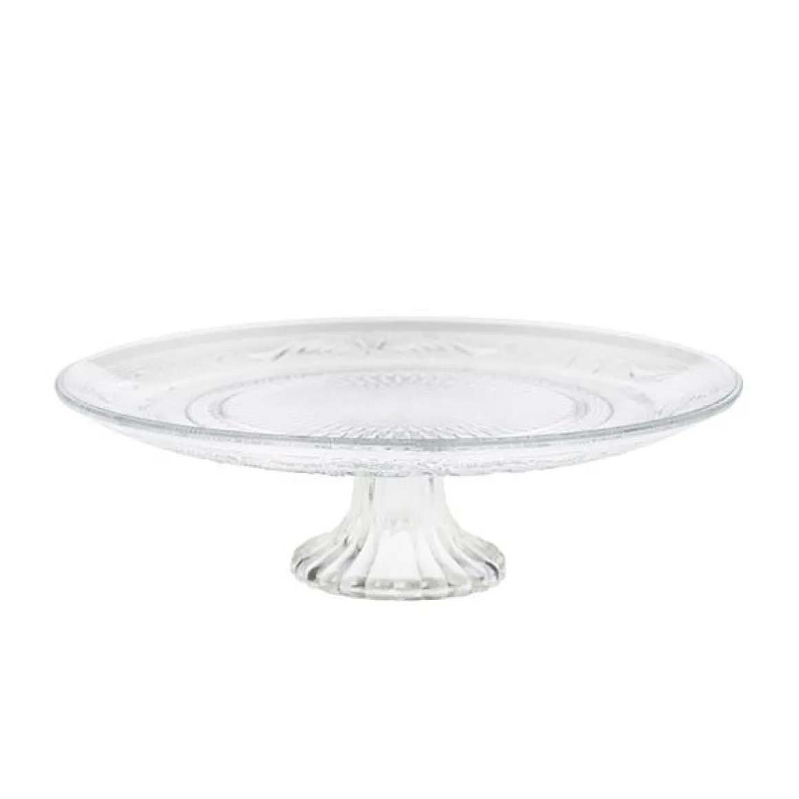 Bandeja con pie cristal relieve