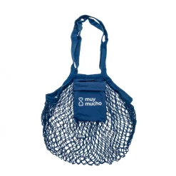 Bolsa de Red Plegable Azul de Algodón