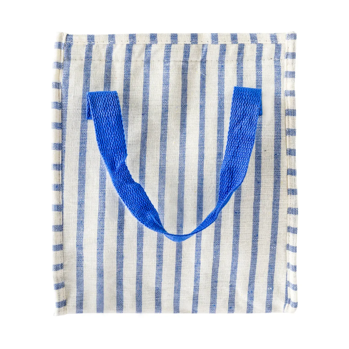 Bolsa Térmica de Rayas Azules de Algodón 22 x 11 x 26 cm