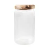Bote de Borosilicato con Tapa de Acacia Transparente para cocina