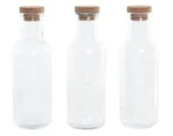 Botella cristal tapón corcho