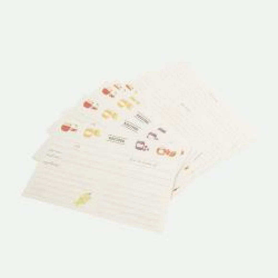 CAJA CON 12 TARJETAS PARA RECETAS
