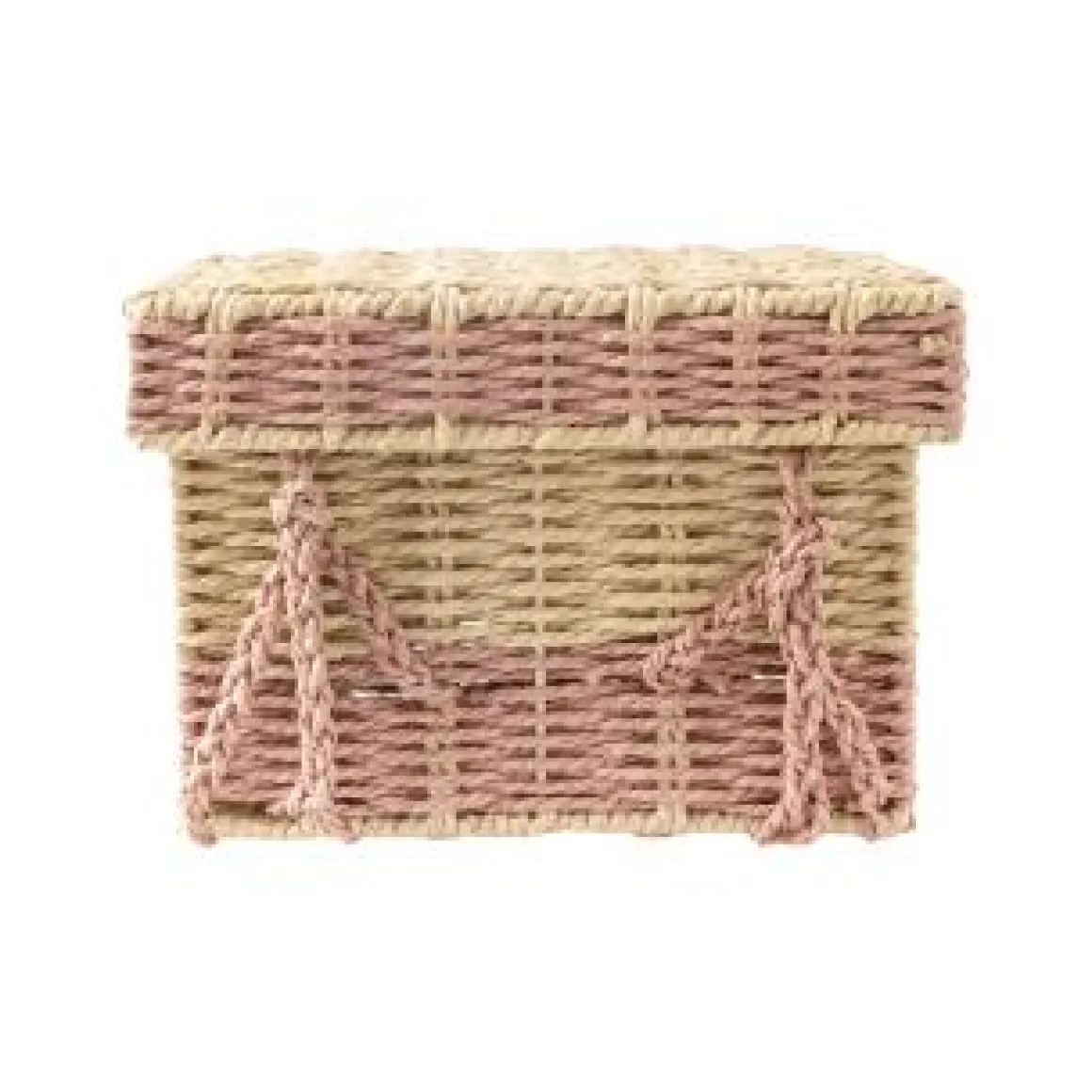 Caja Organizadora de Fibra Natural con tapa
