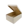 Caja Plegable Beige con Tapa y Asa 28X34X15