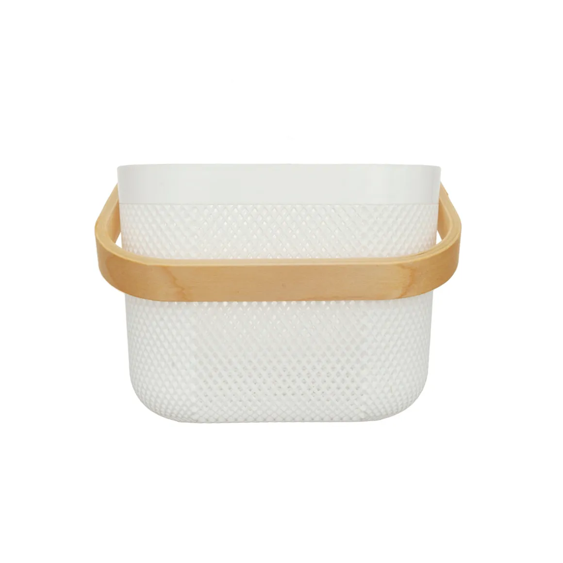 Cesta con Asa Blanca 24.5 x 24.5 x 18