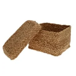 Cesta cuadrada con tapa 16x11cm