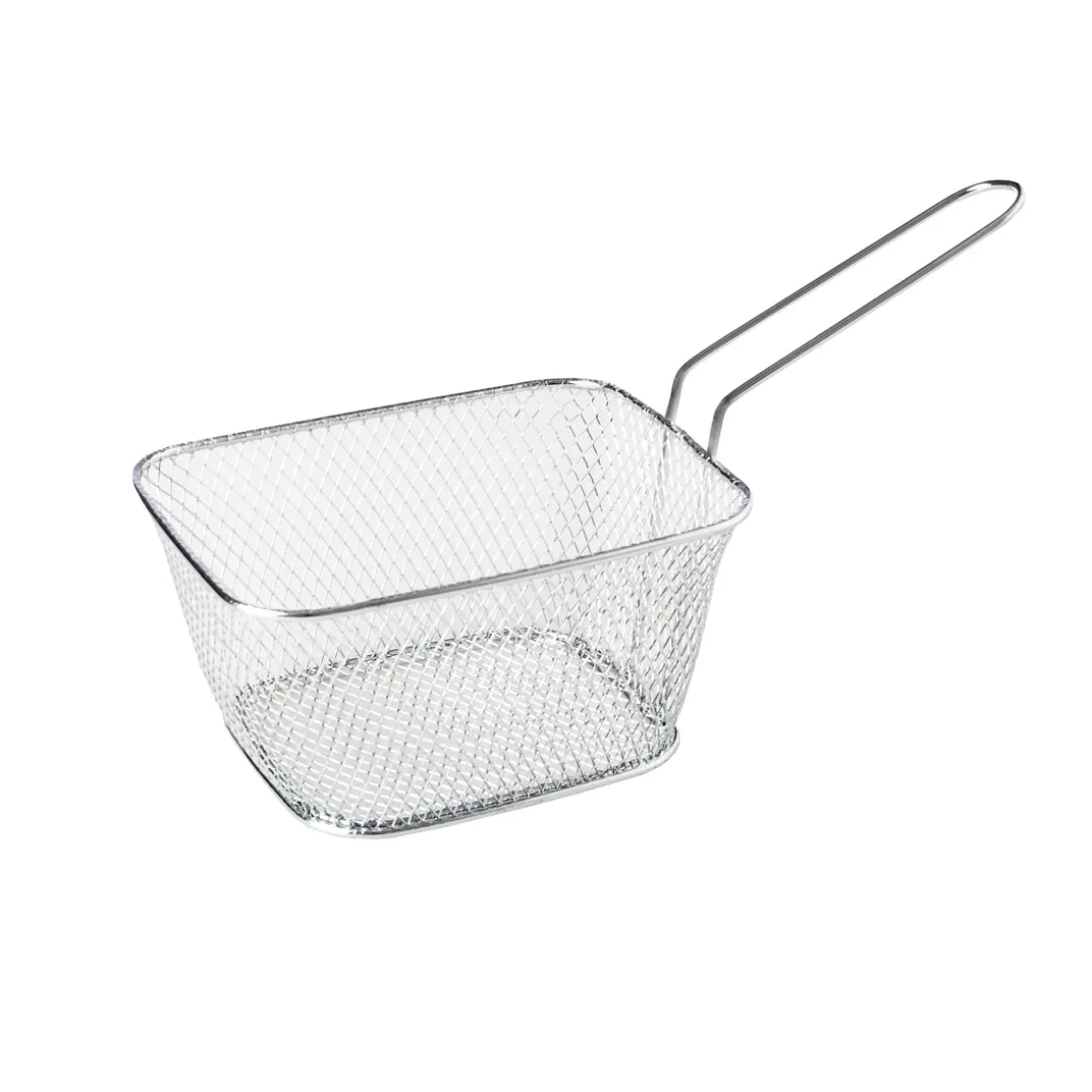 Cesta de Acero Plateada para Servir y Presentar aperitivos