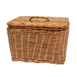 Cesta de ratán con tapa