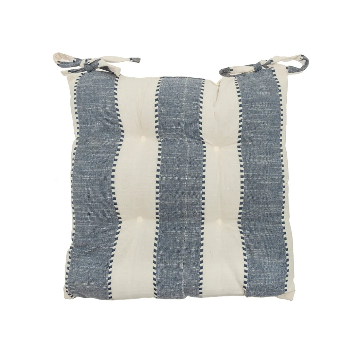 Cojín para Silla de Algodón Azul 40 × 40 cm