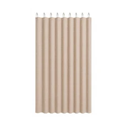 Cortina de Ducha Beige Texturizada con 12 Anillas 180 × 200 cm