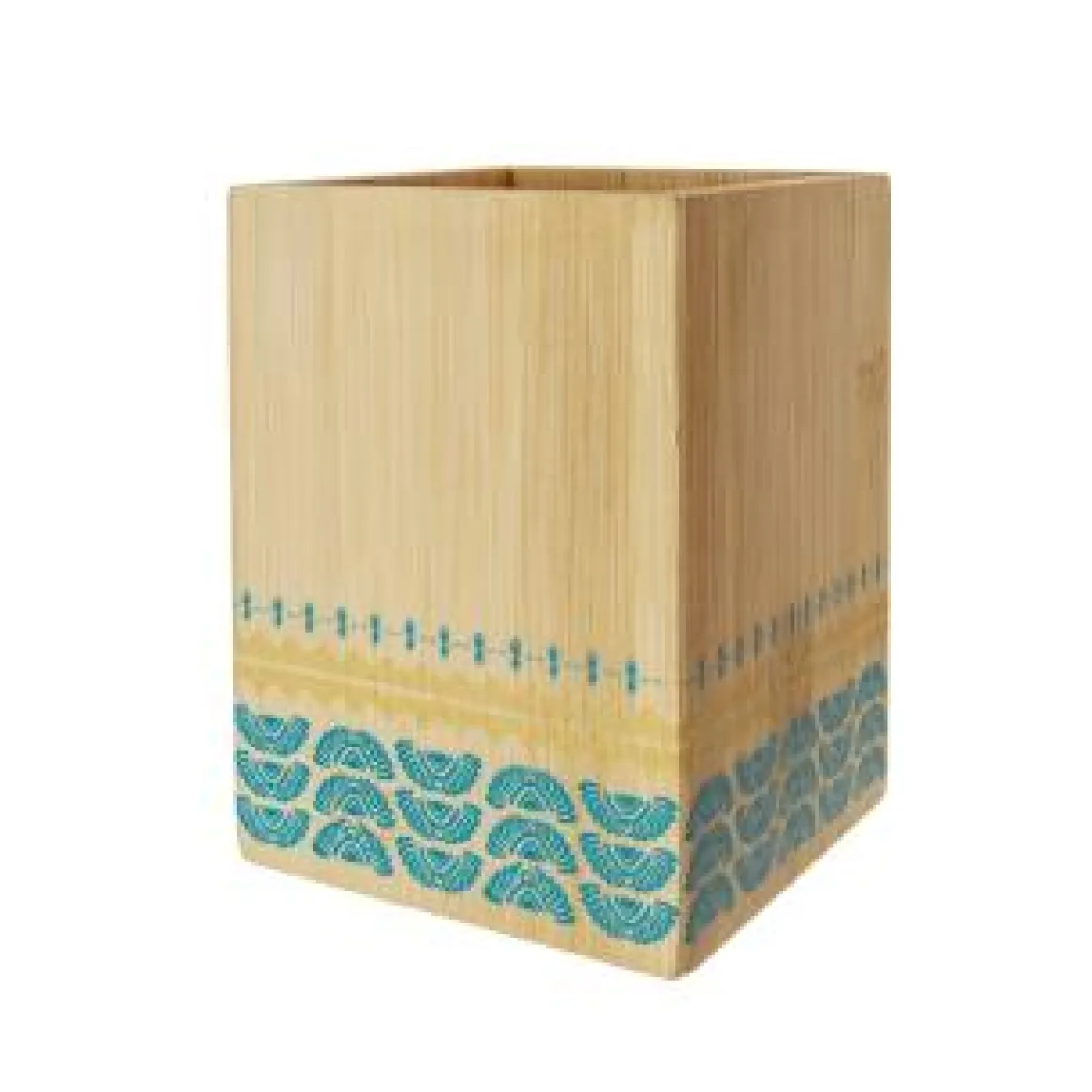 Cubertero bambu 10x10x13,5 africa azul