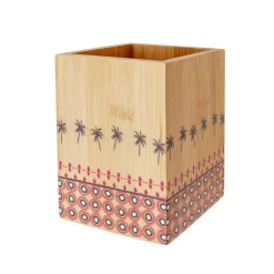 Cubertero bambu 10x10x13,5 africa rosa