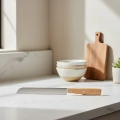 CUCHILLO SIERRA PAN CON MANGO MADERA