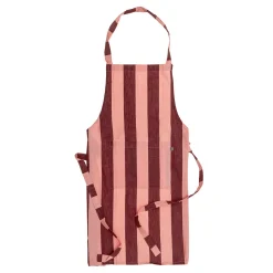 Delantal a rayas rojo 60 × 84 cm