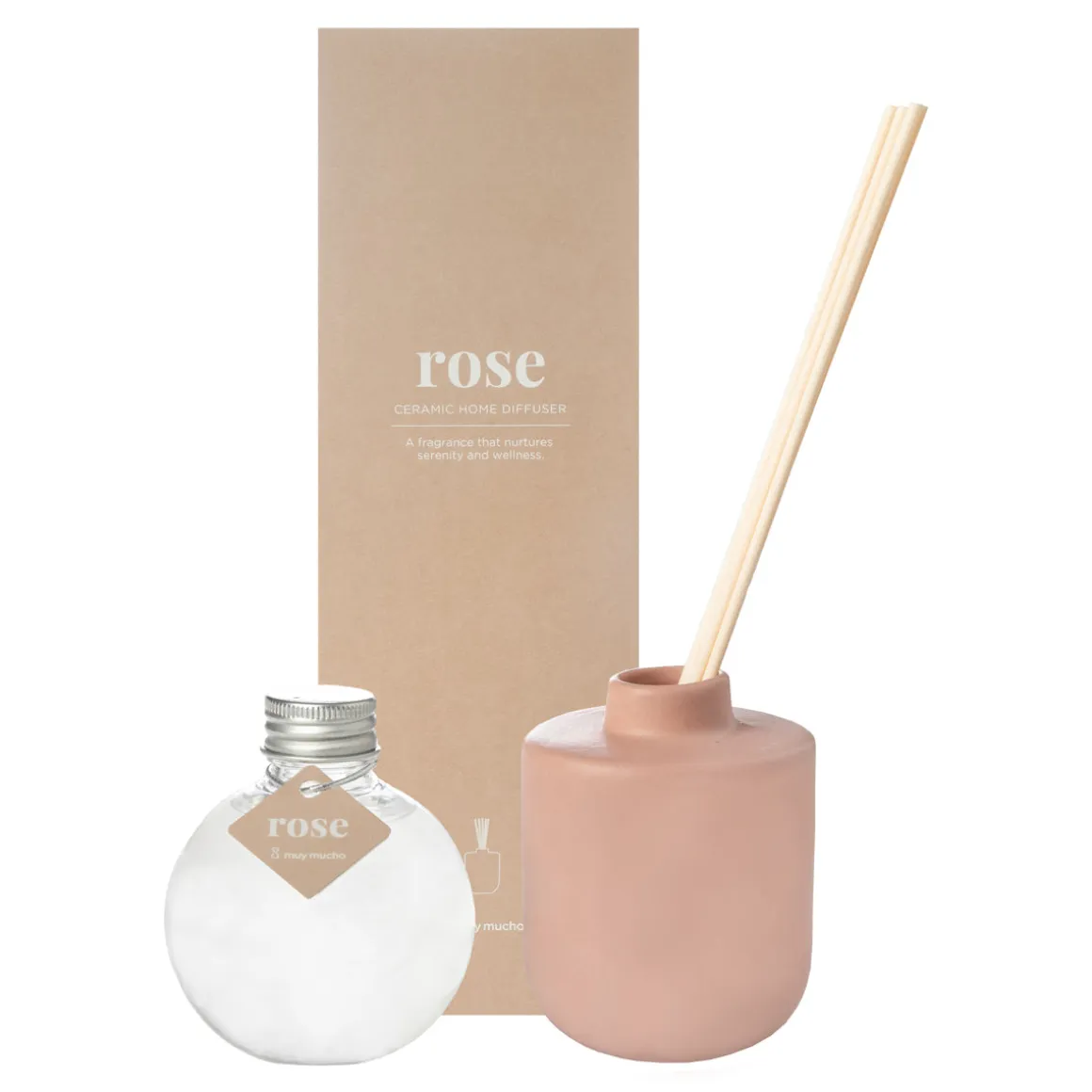 Envase mikado con refill rose