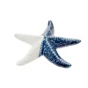 Estrella de Mar Decorativa de Porcelana Blanca y Azul
