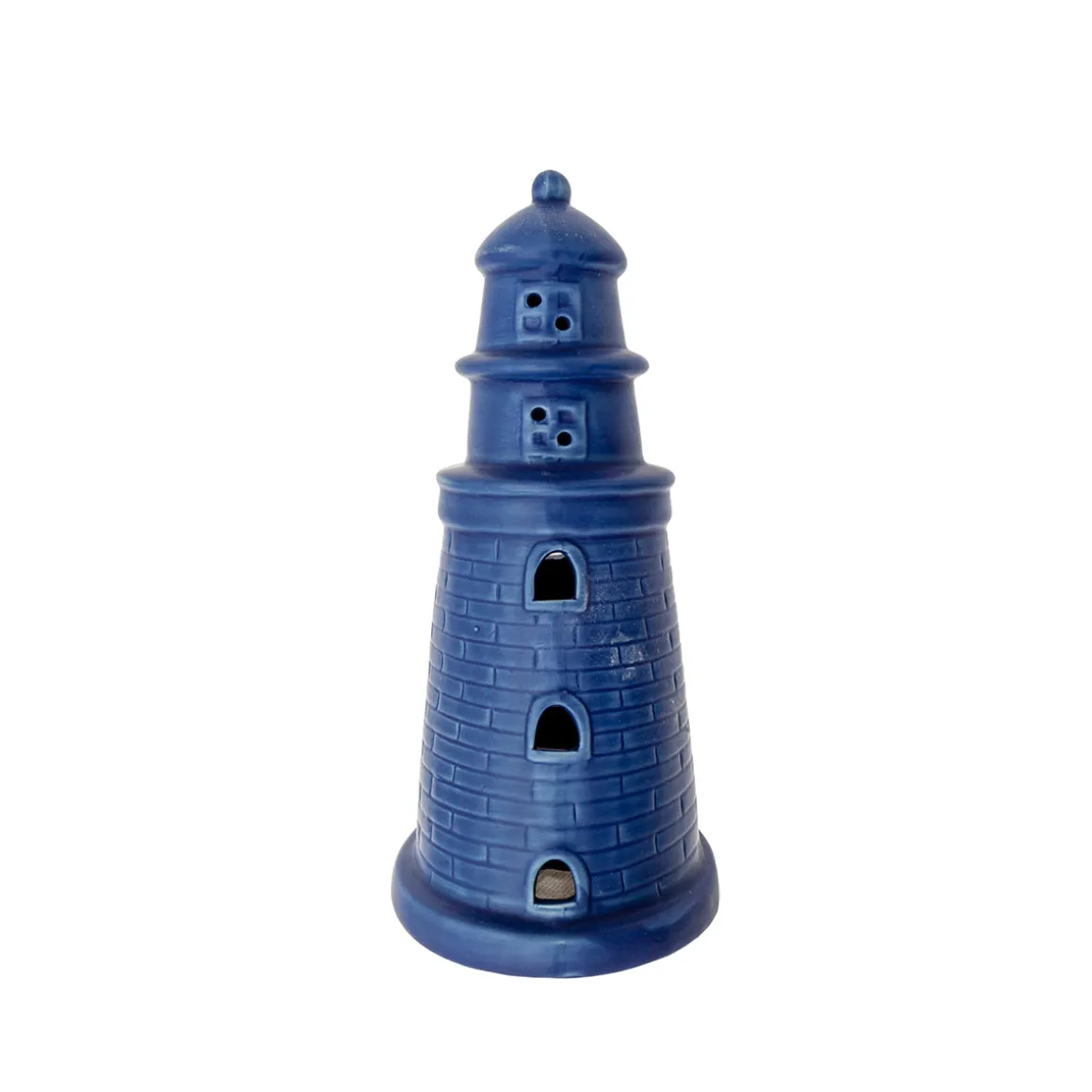 Faro Decorativo Azul de Cerámica 8,7 x 19,8 cm