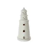 Faro Decorativo Blanco de Cerámica 8,7 x 19,8 cm