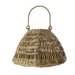 Farol fibra natural con vaso