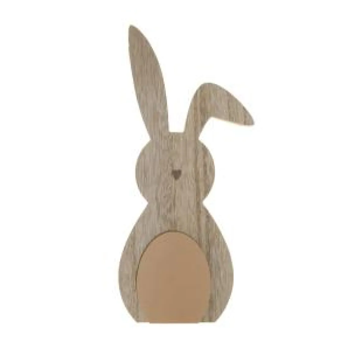 Figura madera conejo rosa