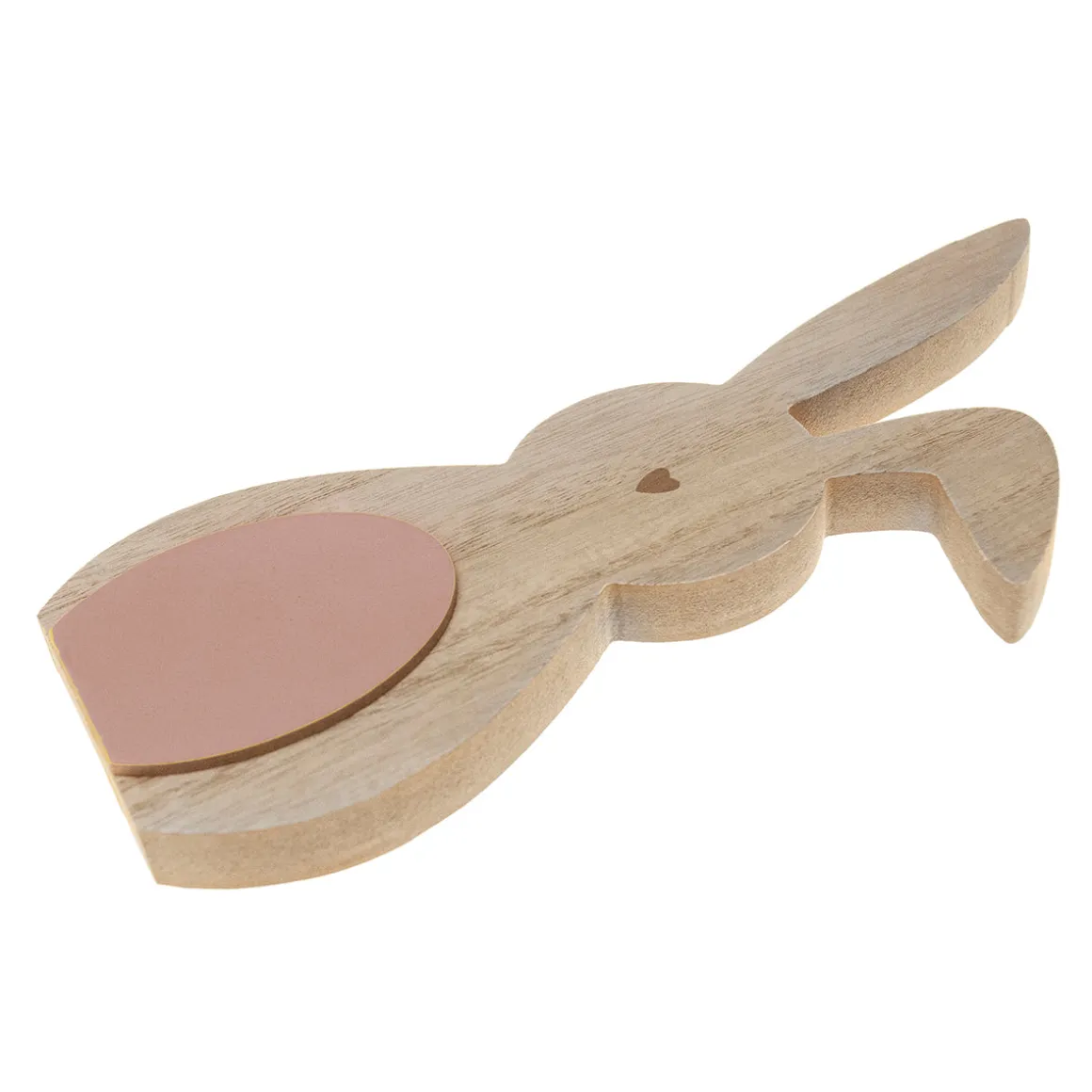 Figura madera conejo rosa
