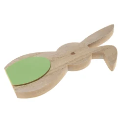 Figura madera conejo verde