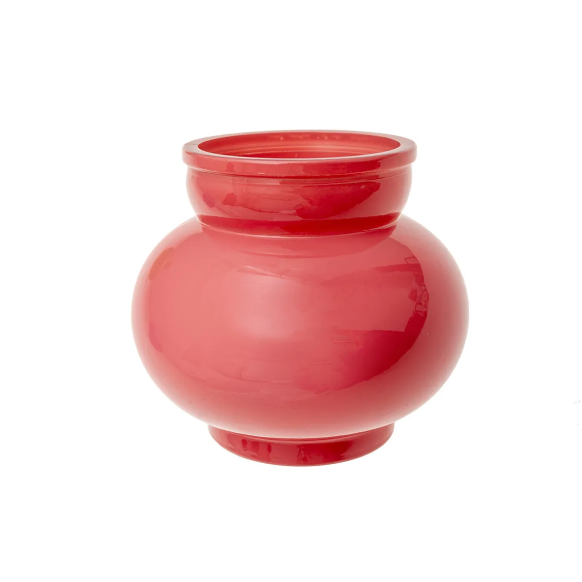 FLORERO DE VIDRIO RECICLADO HALO ROSA