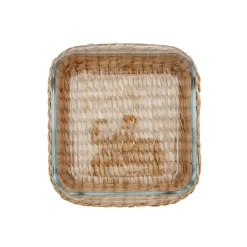 Fuente de Cristal y Fibra Natural 24,5 cm