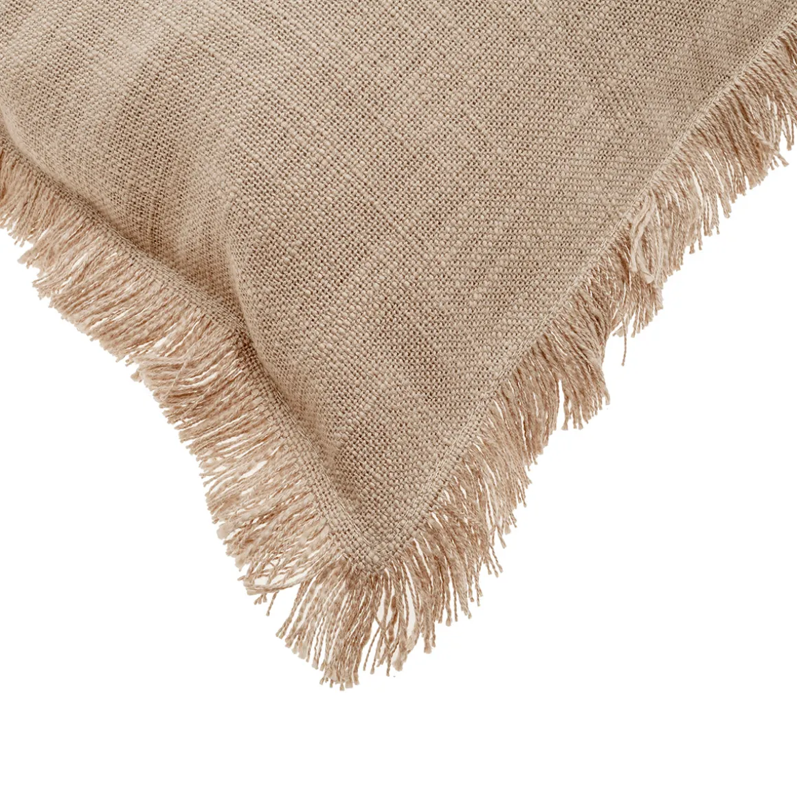 Funda de Cojín de Algodón Beige 45 × 45 cm