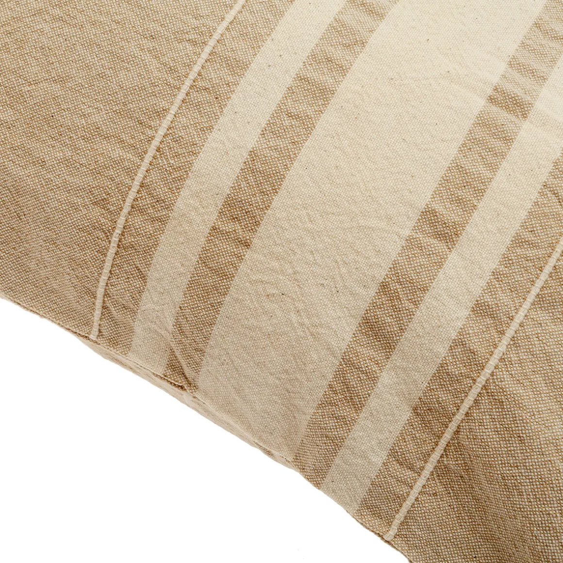 Funda de Cojín de Algodón Beige 45 × 45 cm