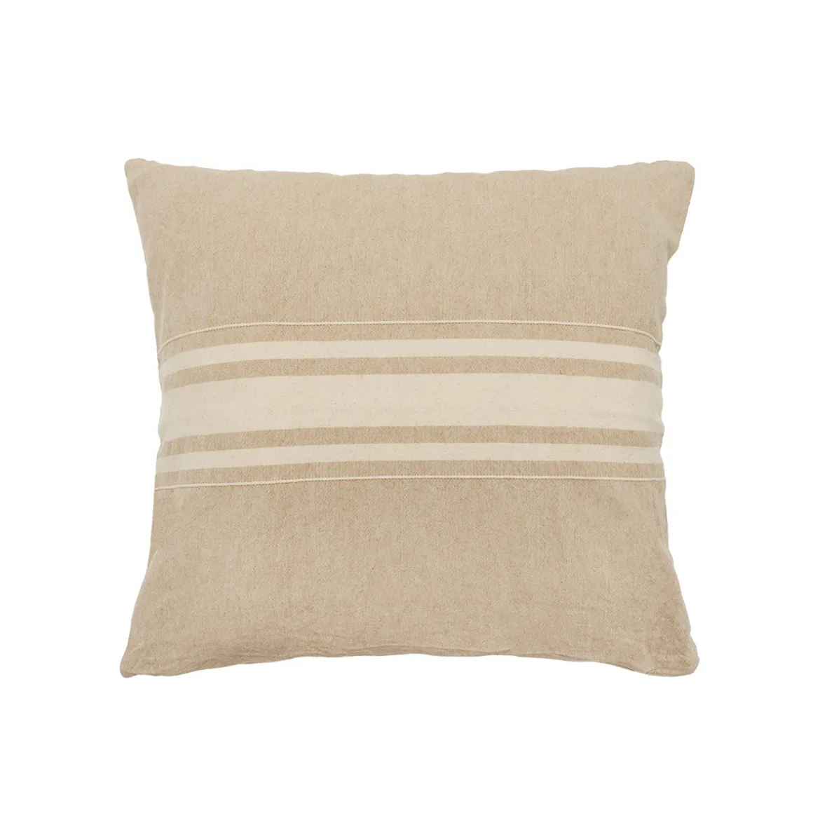 Funda de Cojín de Algodón Beige 45 × 45 cm