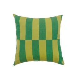 Funda de Cojín Verde a Rayas 45 × 45 cm