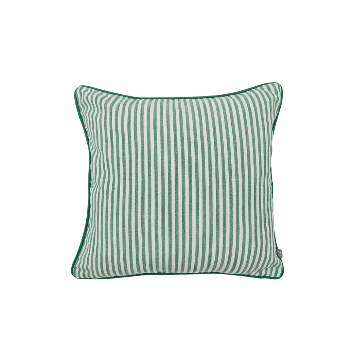 Funda de Cojín Verde con Rayas 45 x 45 cm