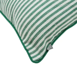 Funda de Cojín Verde con Rayas 45 x 45 cm