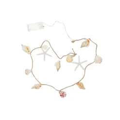 Guirnalda de Luces LED con Estrellas de Mar y Conchas 120 cm