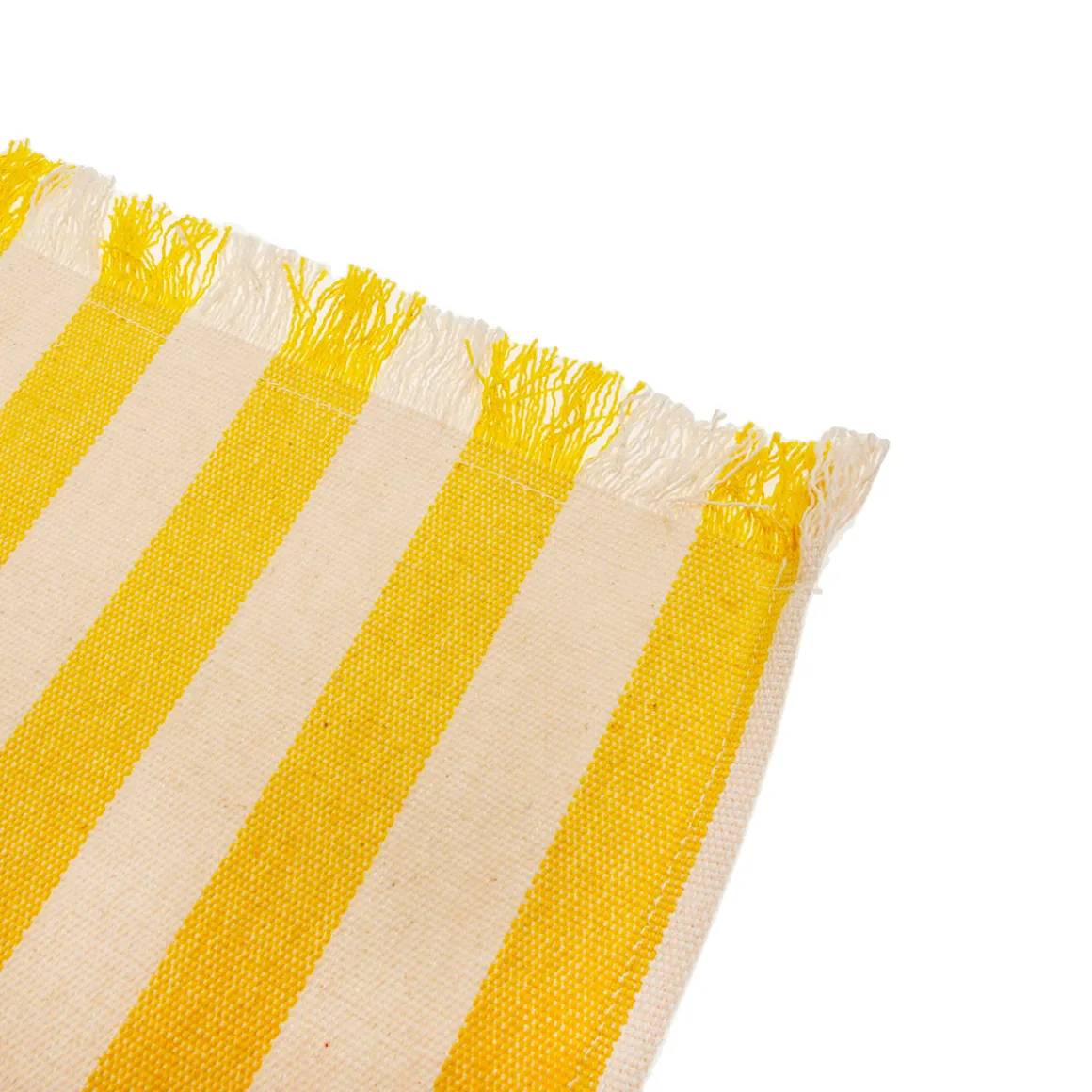 Individual Amarillo de Algodón con Flecos 30 x 50 cm