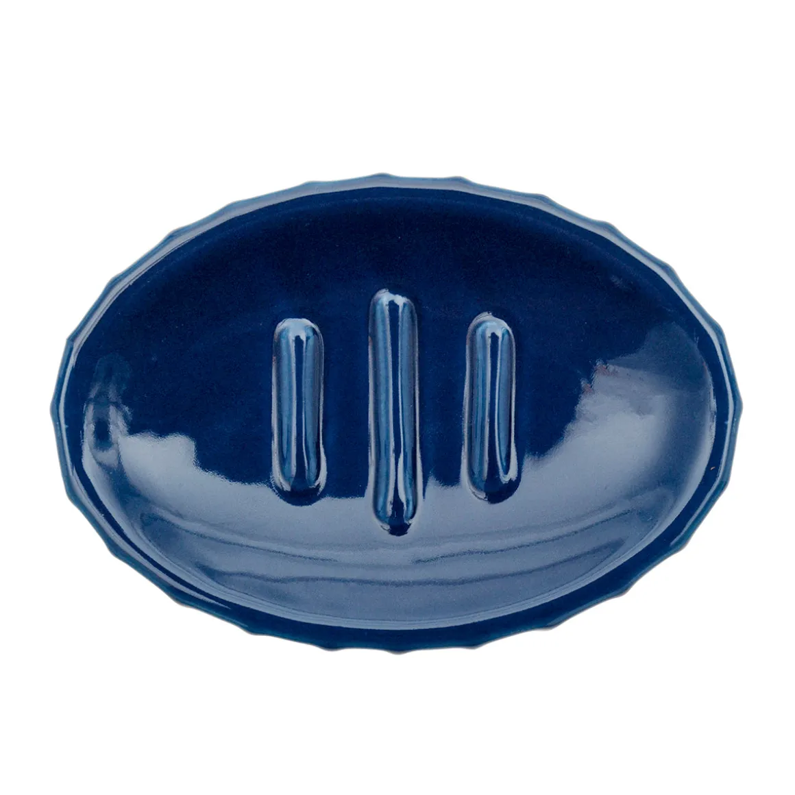 Jabonera Azul de Cerámica