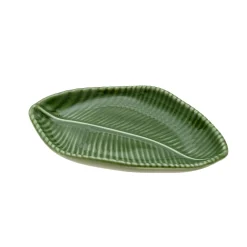 Jabonera Hoja Verde de Cerámica