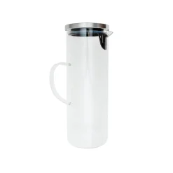 JARRA BOROSILICATO ACERO 1500ml CON TAPA Y ASA