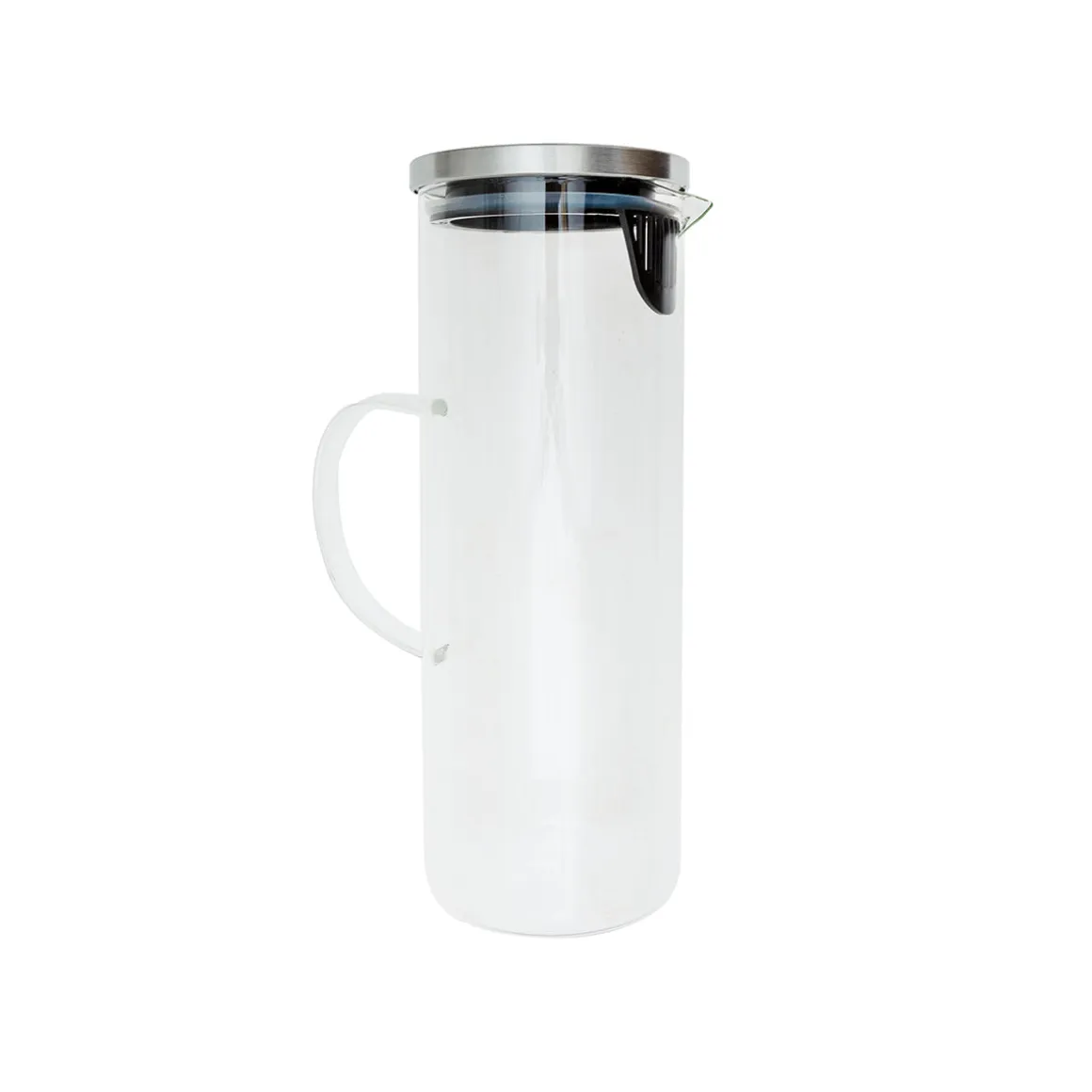 JARRA BOROSILICATO ACERO 1500ml CON TAPA Y ASA