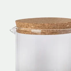 Jarra borosilicato c/tapón corcho