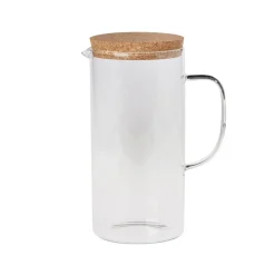Jarra borosilicato c/tapón corcho