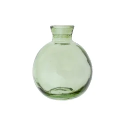 Jarrón Decorativo de Vidrio Verde
